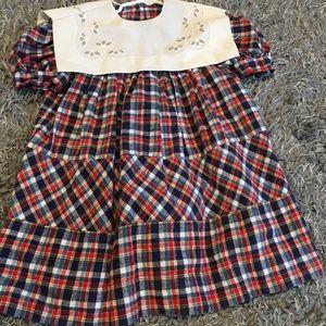 Size 4 toddler red, white blue vintage dress